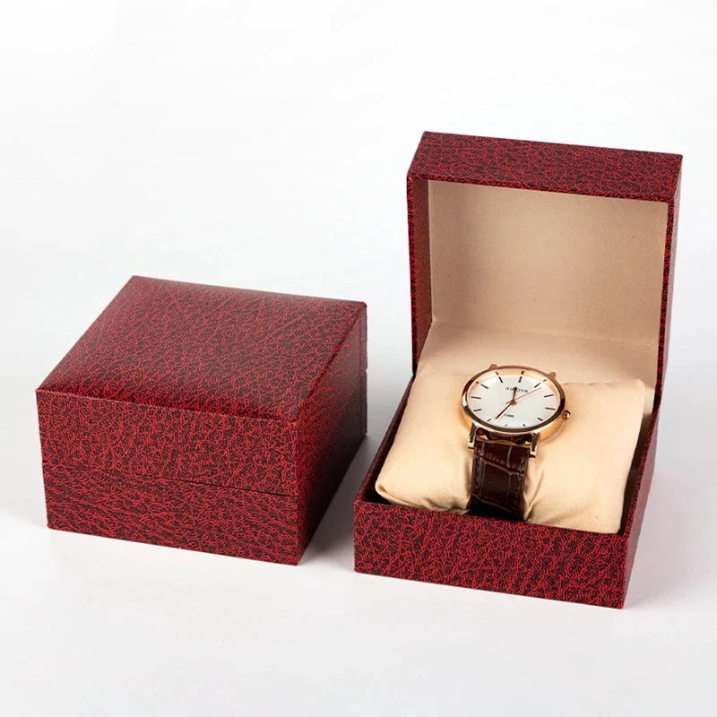 Coffret cadeau de montre unique avec oreiller, vitrine de montre-bracelet, boîte d'emballage de bracelet, affichage d'évaluation, noir, luxe Chausseria