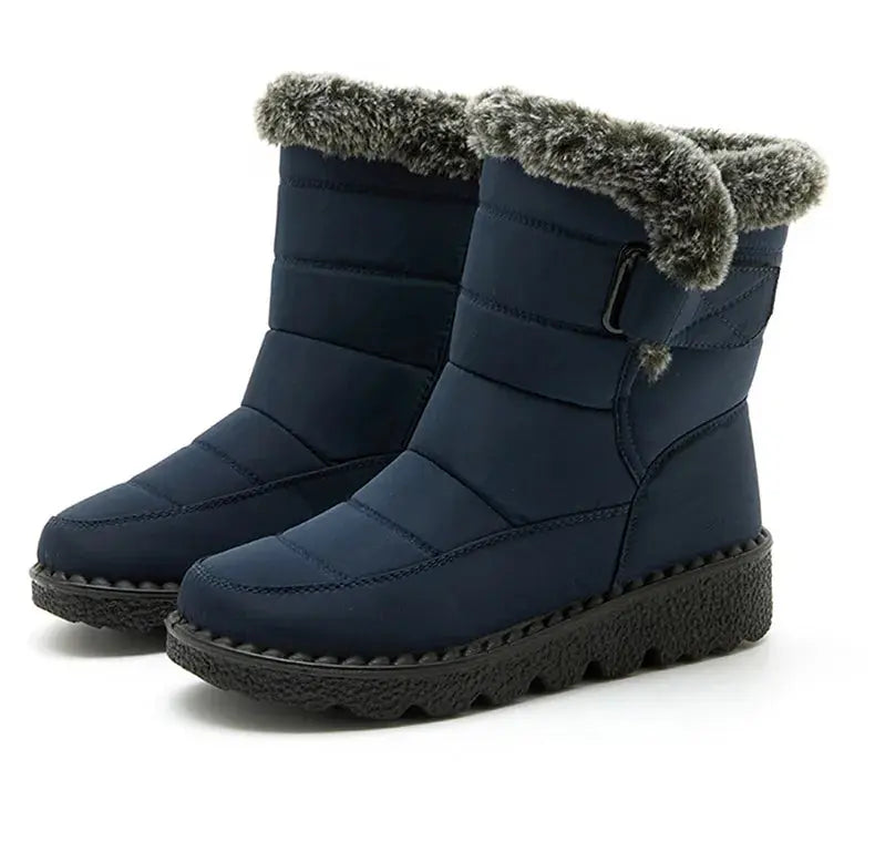 Bottes pour femme , tendance chaussures d'hiver , bottes imperméables avec fourrure doux et moelleux Chausseria